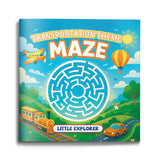 Transportation Maze Book Vehicle Adventure cover for kids