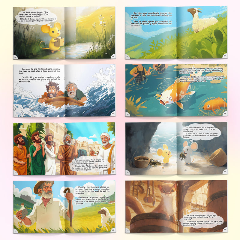 Bilingual Storybook Collection: 5-Book Set main cover and printed book set view, image 1, bundle ISBN 9798900663814