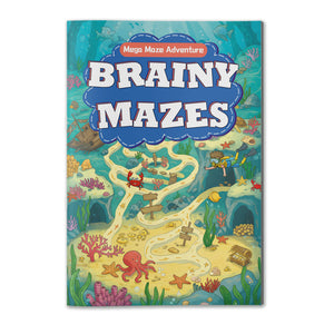 Brainy Mazes Ocean Adventure Book for Kids, Underwater Pathfinding Puzzle Book with Focus Training, Logic Skills, Problem-Solving, and Brain-Building Fun