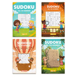Parent and child solving Sudoku Fill the Numbers puzzles