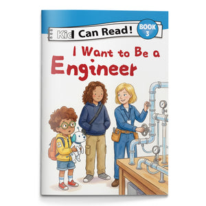I Want to Be an Engineer Early Reader Book for Kids, Beginner Learn to Read Picture Book, First Words and Phonics Storybook About Building and Problem Solving