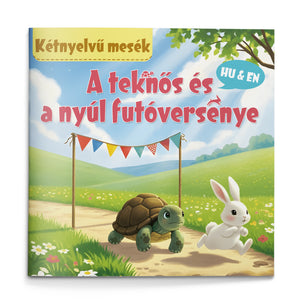 The Tortoise and the Hare Hungarian-English Book cover