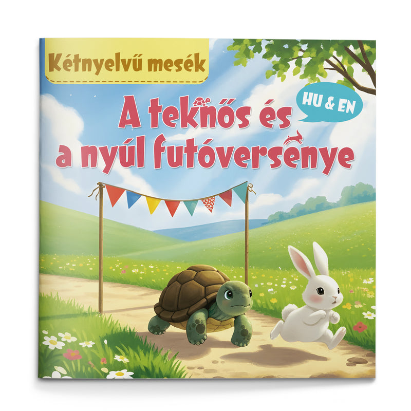 The Tortoise and the Hare Hungarian-English Book cover