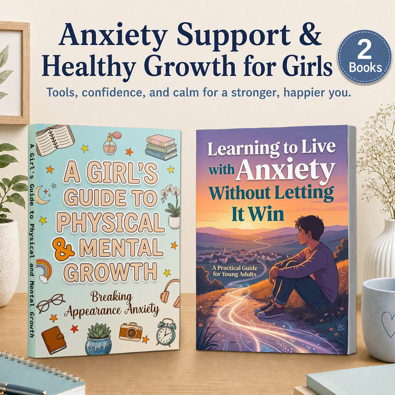 Girls' Personal Growth and Worry Skills 2-Book Set physical printed book set image 1, bundle ISBN 9798904666668