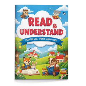 Reading Comprehension Workbook for Kids, Simple Question and Answer Practice, Picture Choice Activities, Early Sentence Understanding, Kindergarten and First Grade Literacy Learning Book