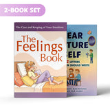 The Feelings Book Emotional Wellness Guide + Dear Future Self 52 Letters Every Teen Sho: 2-Book Set main cover and printed book set view, image 1, bundle ISBN 9798900665160