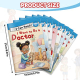 Children's career storybook set with doctor, teacher, engineer, scientist, firefighter, pilot, police officer, and veterinarian books