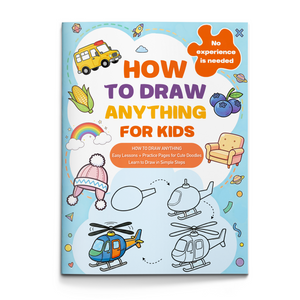 How to Draw Anything for Kids step-by-step simple doodle sketching book cover