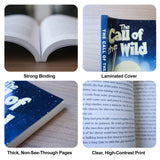 Printed Jack London literary fiction book about survival and nature