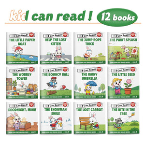 Kid Can Read 12-book first English words early reader set for kids cover