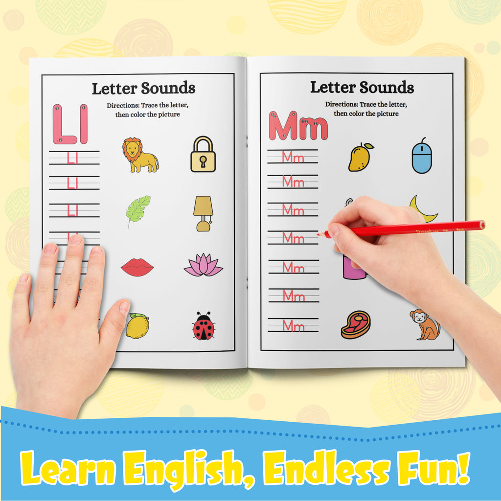 Kids practicing beginning sounds and alphabet letters