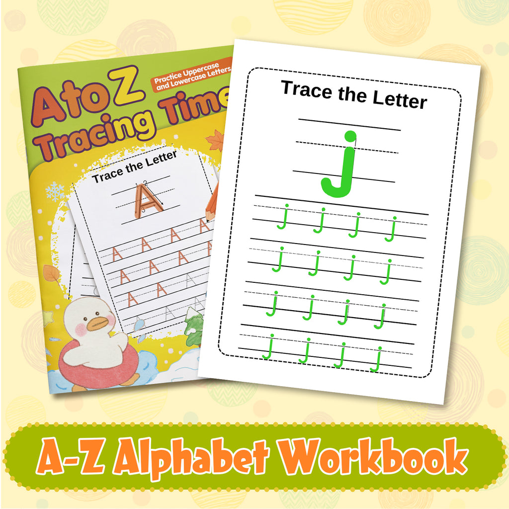 Printed letter tracing workbook for early learners