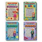 Brain Busters Sudoku Book for Kids Ages 3–12, 4-Book Progressive Puzzle Workbook Bundle, Beginner to Challenge Level Number Logic Games for Focus, Critical Thinking and Problem-Solving Skills