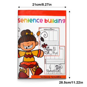 Children's workbook for word order and simple sentence building