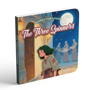 The Three Spinners classic fairy tale picture book cover for kids