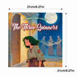 Grimm's Fairy Tales The Three Spinners Picture Book product image 8 showing printed book details for screen-free reading and learning