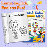 Printed ABC dot and color workbook for preschool