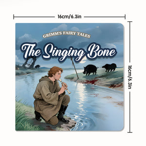 Front cover view of The Singing Bone Grimm storybook