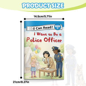 I Want to Be a Police Officer Early Reader Book for Kids, Beginner Learn to Read Picture Book, First Words and Phonics Storybook About Community Helpers