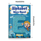 Letter learning maze activity book for alphabet recognition and pencil control