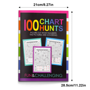 Children's hundreds chart workbook for number search and counting to 100