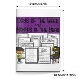 Children's handwriting workbook for tracing and writing weekday names