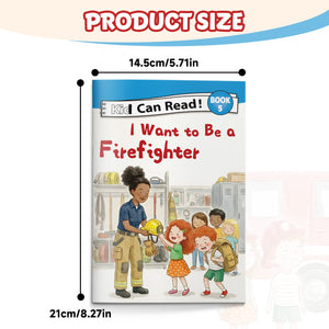 I Want to Be a Firefighter Early Reader Book for Kids, Beginner Learn to Read Picture Book, First Words and Phonics Storybook About Helping and Safety