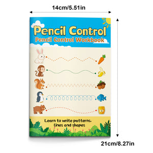 Early writing practice book for tracing patterns, lines, and shapes