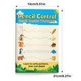 Early writing practice book for tracing patterns, lines, and shapes