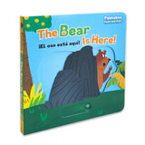 Toddler bear push-and-pull board book for animal vocabulary and fine motor skills