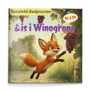 The Fox and the Grapes Polish-English Fable Book cover