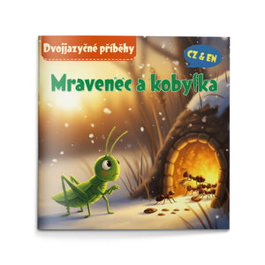 The Ant and the Grasshopper Czech-English Book cover