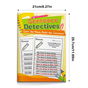 Kids grammar workbook for spotting nouns in sentences