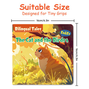 Suitable size panel for The Cat and the Birds bilingual storybook