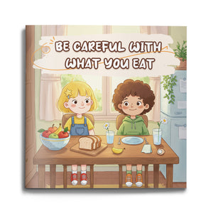 Be Careful With What You Eat food safety picture book for kids cover