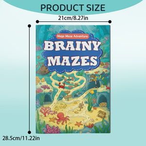 Brainy Mazes Ocean Adventure Book for Kids, Underwater Pathfinding Puzzle Book with Focus Training, Logic Skills, Problem-Solving, and Brain-Building Fun