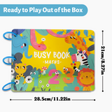Reusable preschool math busy book with numbers and shapes