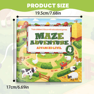Advanced farm animal maze pages for ages 9 to 12