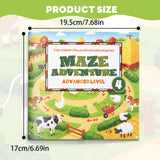 Advanced farm animal maze pages for ages 9 to 12