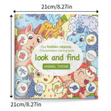 Animal hidden objects activity book for concentration training and observation skills