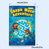 Alphabet and Shape Maze Adventure Book Set for Kids, Early Learning Maze Activity Bundle for Letter Recognition, Shape Skills, Pencil Control, Visual Thinking, and Preschool Fun