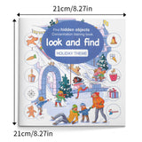 Holiday hidden objects activity book for concentration training and observation skills