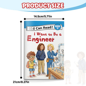I Want to Be an Engineer Early Reader Book for Kids, Beginner Learn to Read Picture Book, First Words and Phonics Storybook About Building and Problem Solving