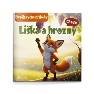 The Fox and the Grapes Czech-English Fable Book cover