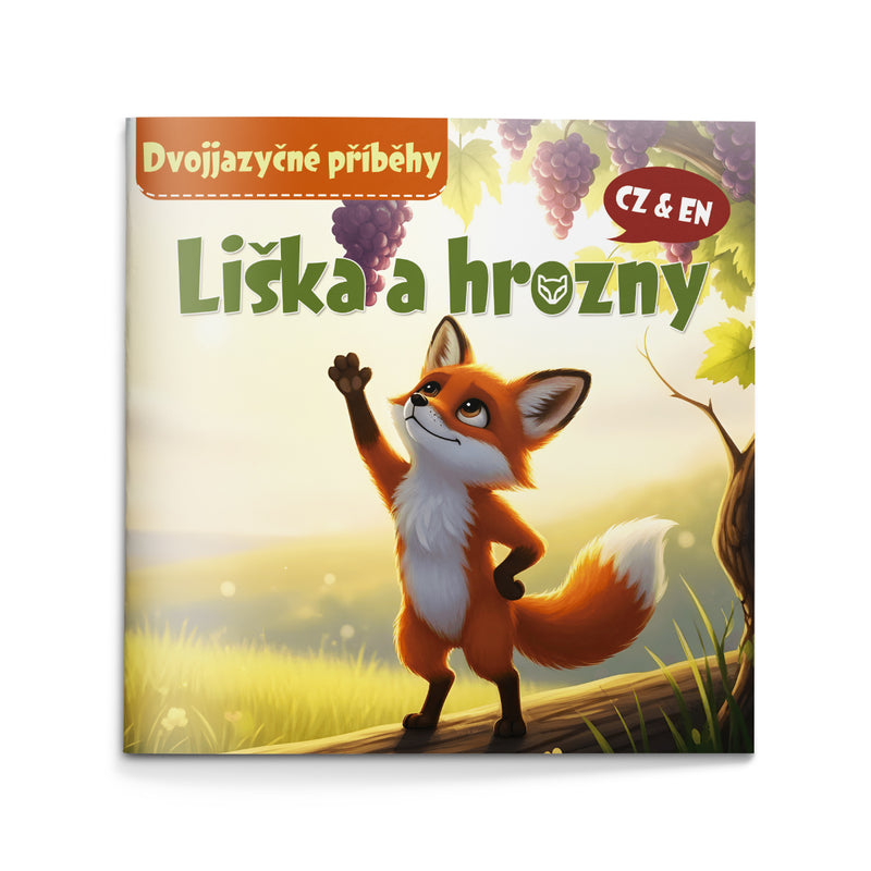 The Fox and the Grapes Czech-English Fable Book cover