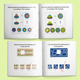 Printed missing-piece workbook for observation practice