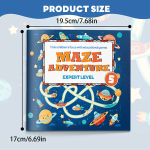Outer space maze pages with planets rockets and advanced paths