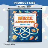 Outer space maze pages with planets rockets and advanced paths