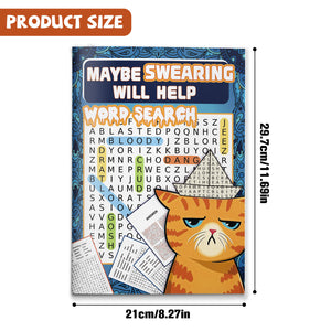 Humorous large print word search puzzle book for adults