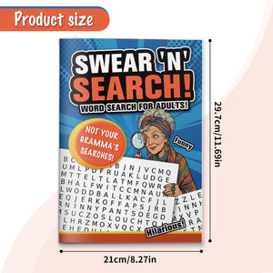Humorous large print word search puzzle book for adults